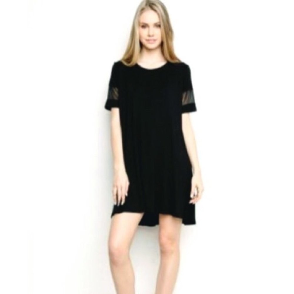 Brandy Melville 100% Linen Mesh Sleeve Dress